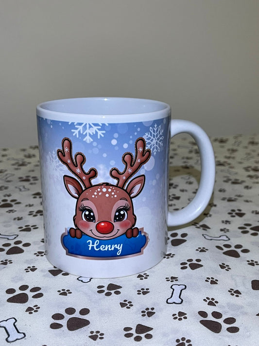 Personalised Reindeer - Blue