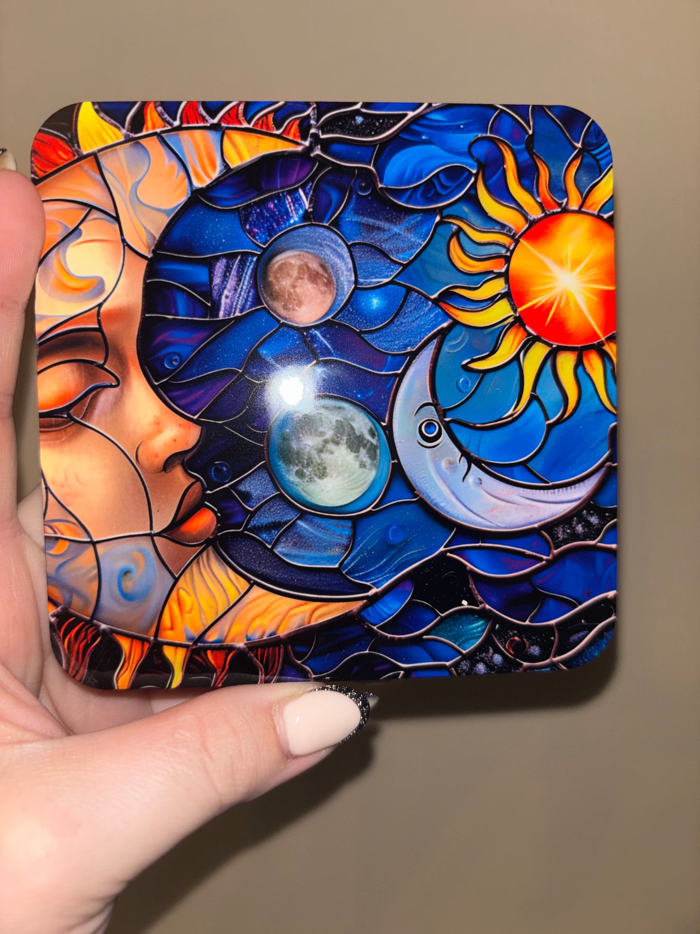 Stained Glass - Sun & Moon Blue